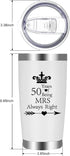Pack of 2 Wedding 50th Anniversary Tumblers for Couples